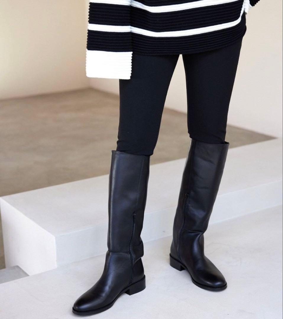 新品SLOBE IENA【REMME/レメ】 ブラックBASIC ロングブーツ