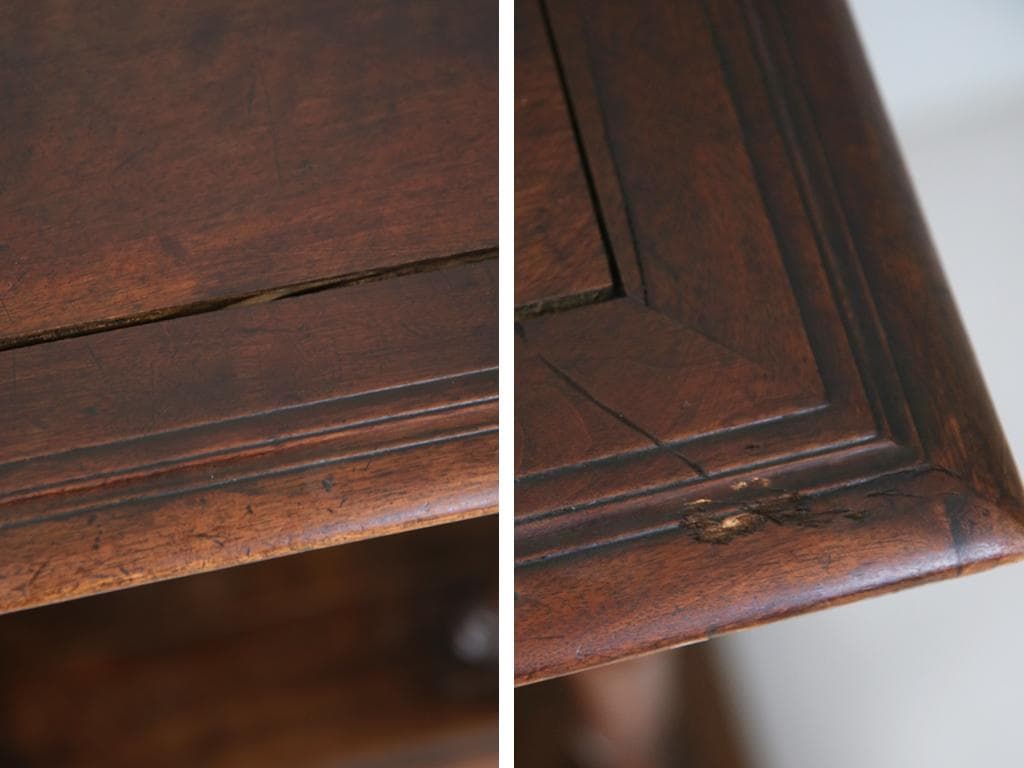 フランスアンティーク木製ホールテーブル机/花台/カウンターデスク飾り棚(90-8