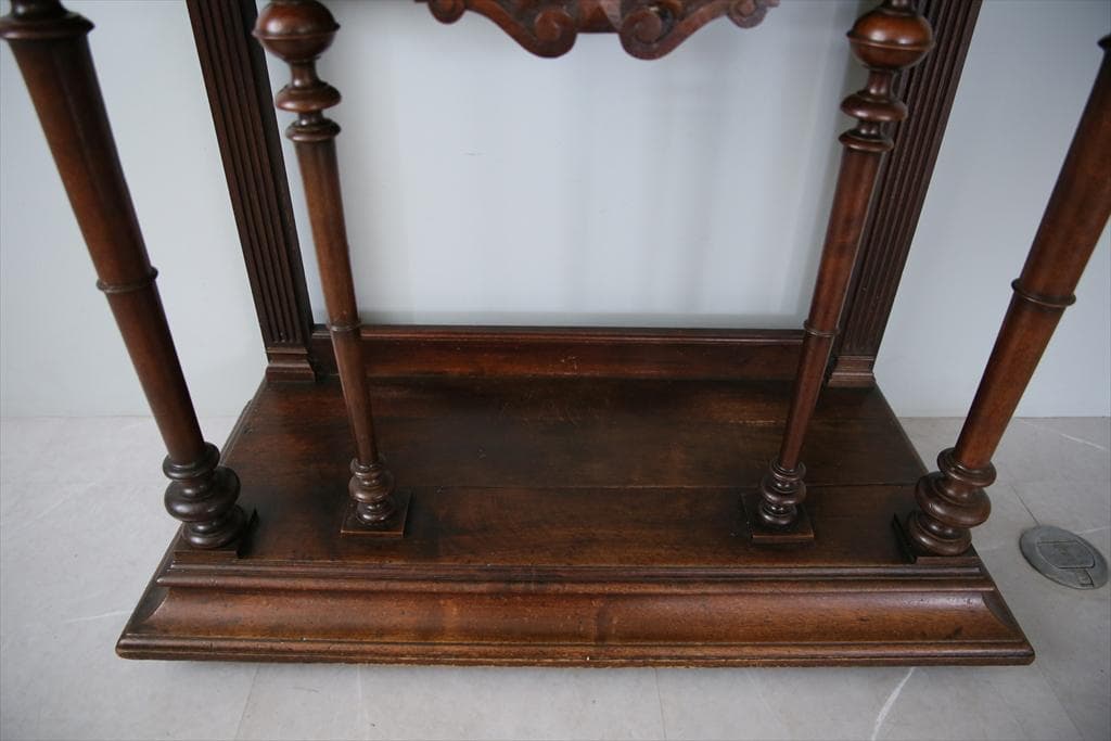 フランスアンティーク木製ホールテーブル机/花台/カウンターデスク飾り棚(90-8