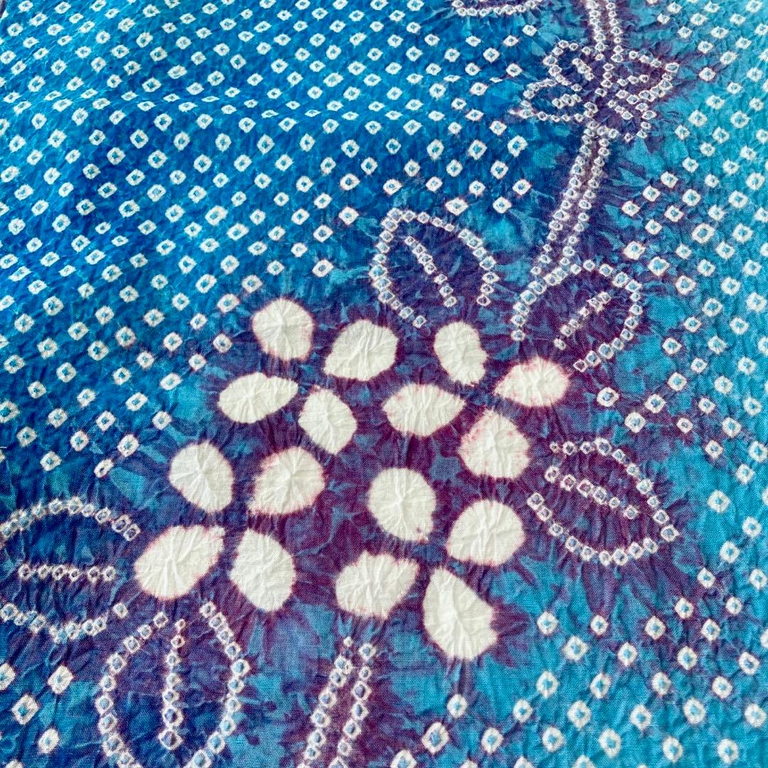 ★ QPです★新品未使用品　紫陽花　有松絞り　絞り浴衣　 浴衣　NO7