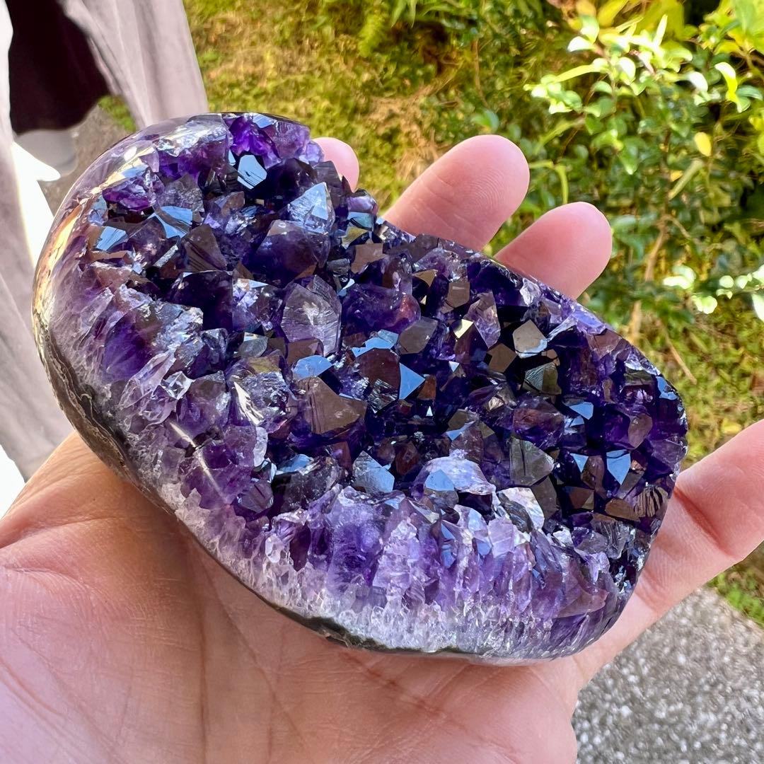 トップクオリティ　ウルグアイ産　アメジストクラスター　ハート型　アメジスト　3