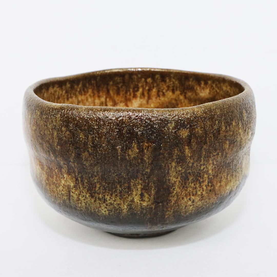茶道具 大樋長阿弥造 飴釉 茶碗 共箱 共布