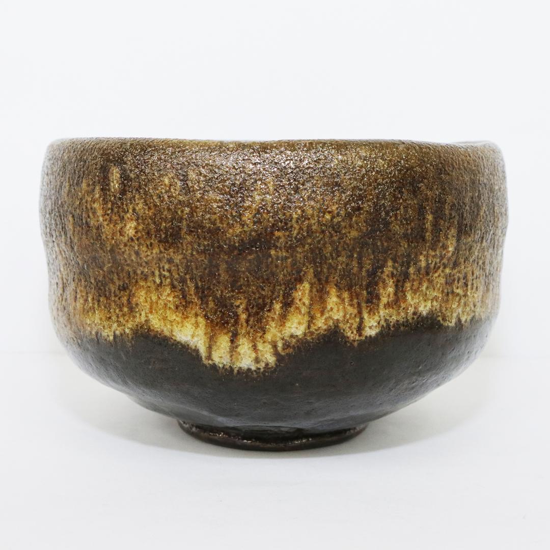茶道具 大樋長阿弥造 飴釉 茶碗 共箱 共布