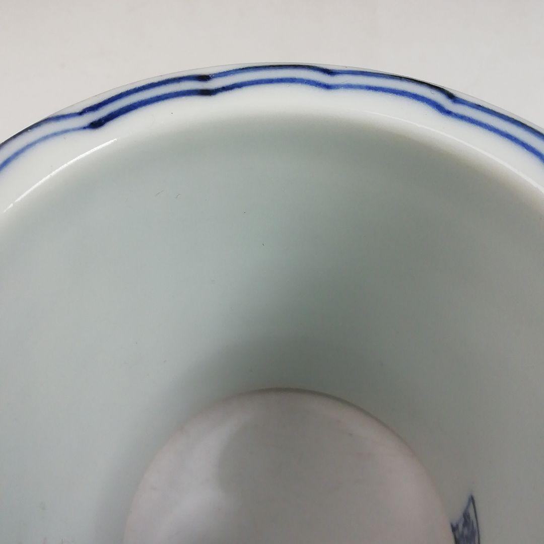 Ｗ１０１　蓋置　『染付　桶川』『西村徳泉 造』　共箱　茶道具