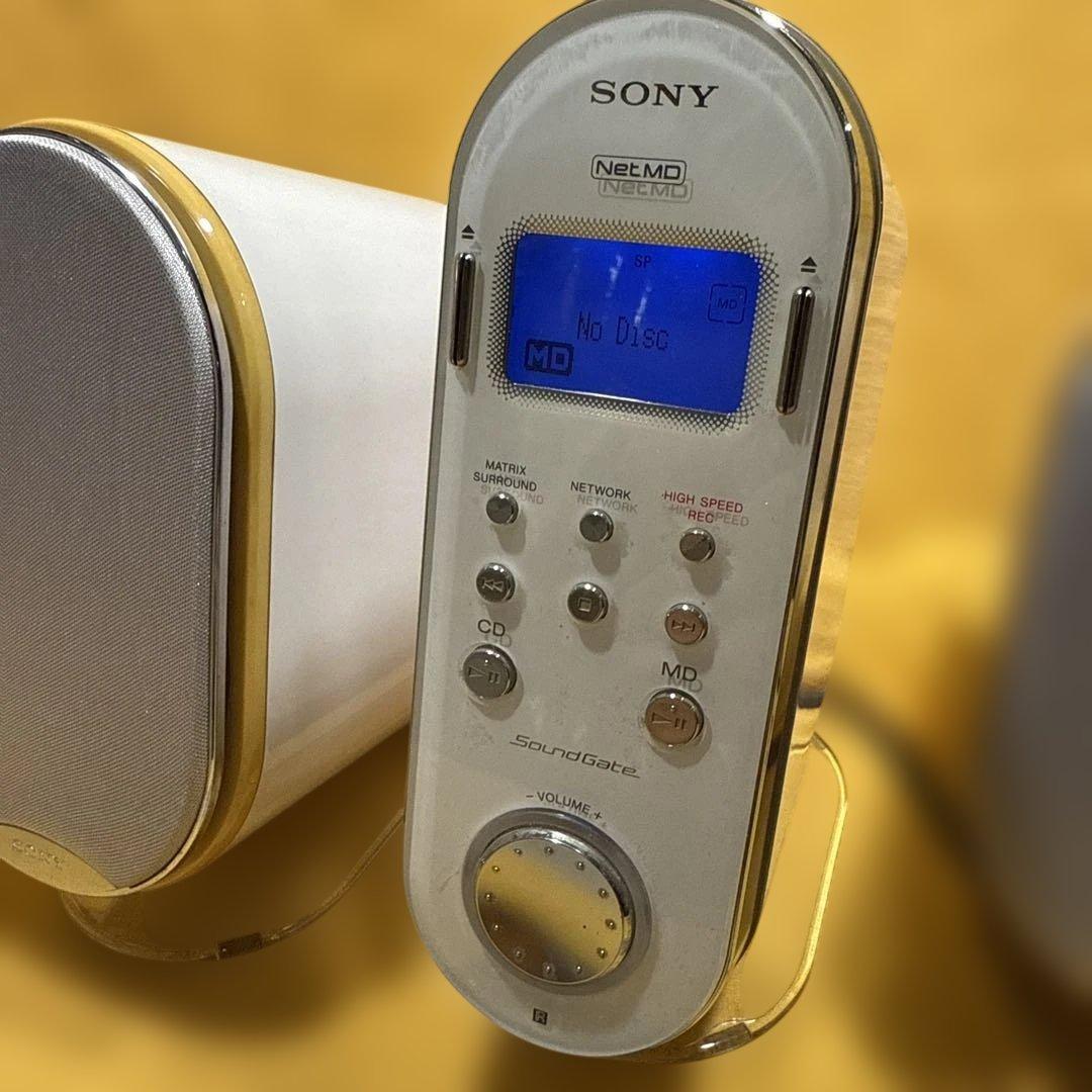 SONY LAM-Z03 MDプレヤーオーディオ スピーカー2個 リモコン付