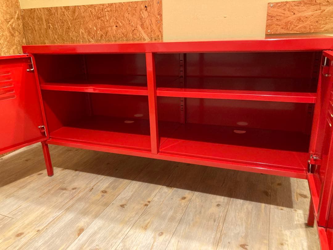 ぬかみそ　【廃盤品】IKEA PS スチールキャビネット レッド