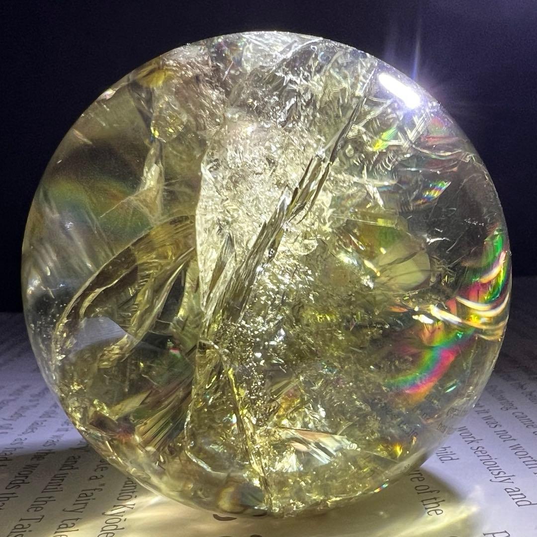 ✳️専用‼️至宝✨ファントムと美麗レインボー✨幸運の石✨虹入り シトリン丸玉 他1点