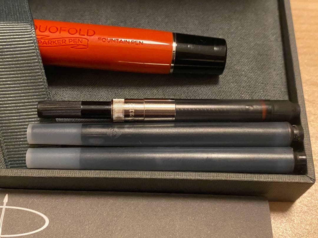 Parker Duofold 万年筆 ビックレッド 細字センテニアル 保証書付き