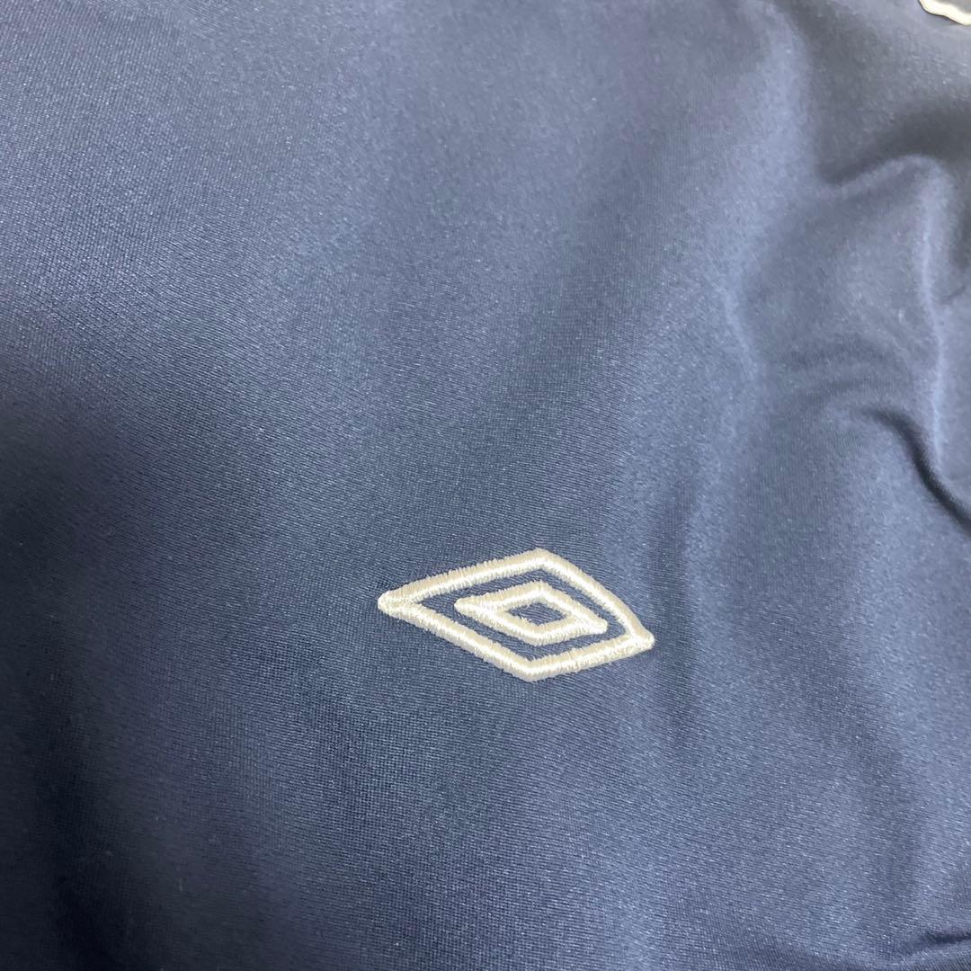 90s 2XLアンブロUmbro トラックジャケット　ネイビー　ジャージ