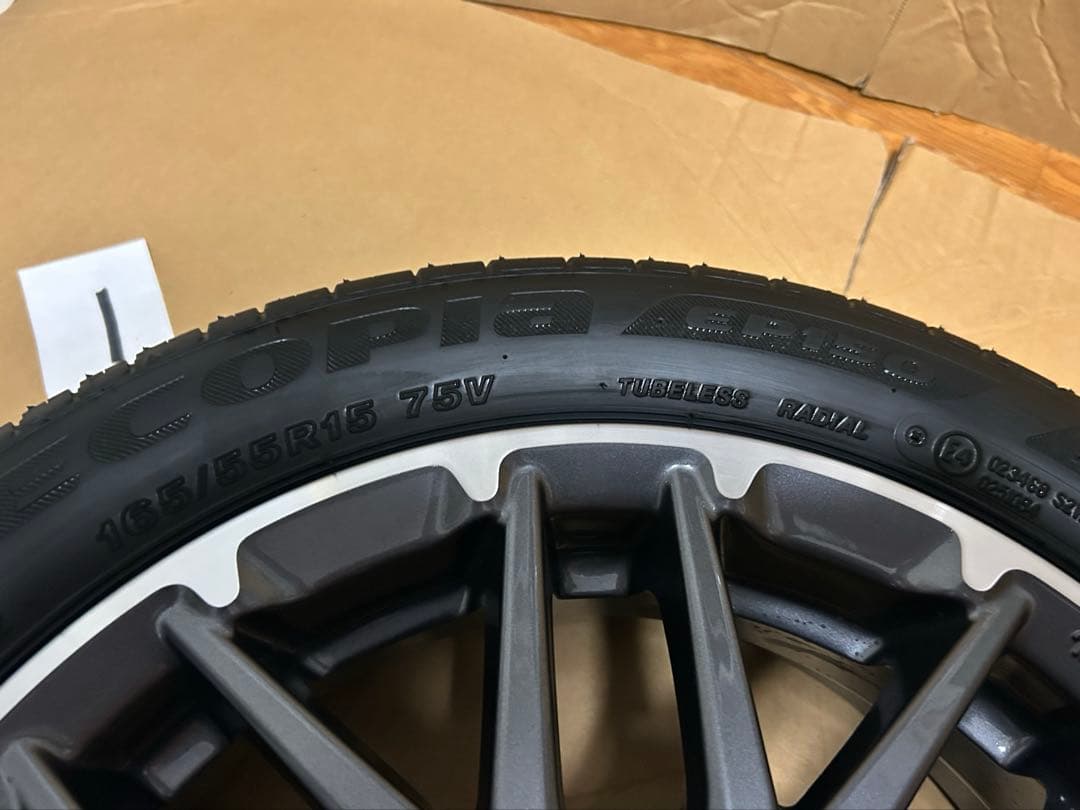 NBOXカスタムターボ【JF5】　15インチ純正ホイール＋タイヤ　4本セット