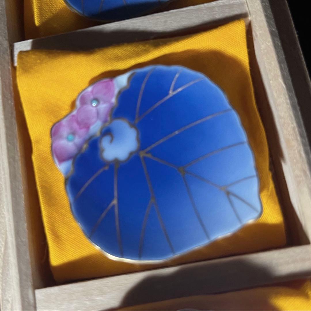 香蘭社　愁海棠　磁藝工房　磁芸工房　箸置き　5点