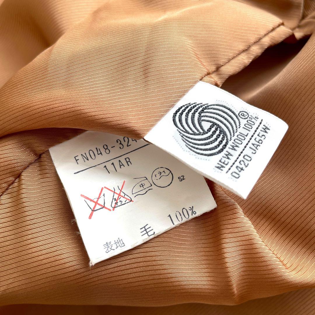 好配色 美品90s Burberry カシミヤ混 ハーフコート ダブル キャメル