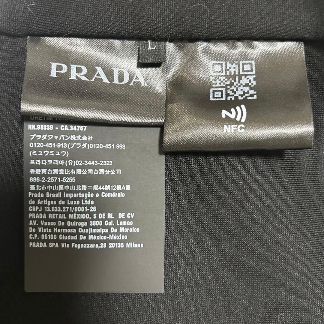 a*n様 美品 PRADA プラダ ナイロンジャケット 黒 L ロゴ Re-Ny