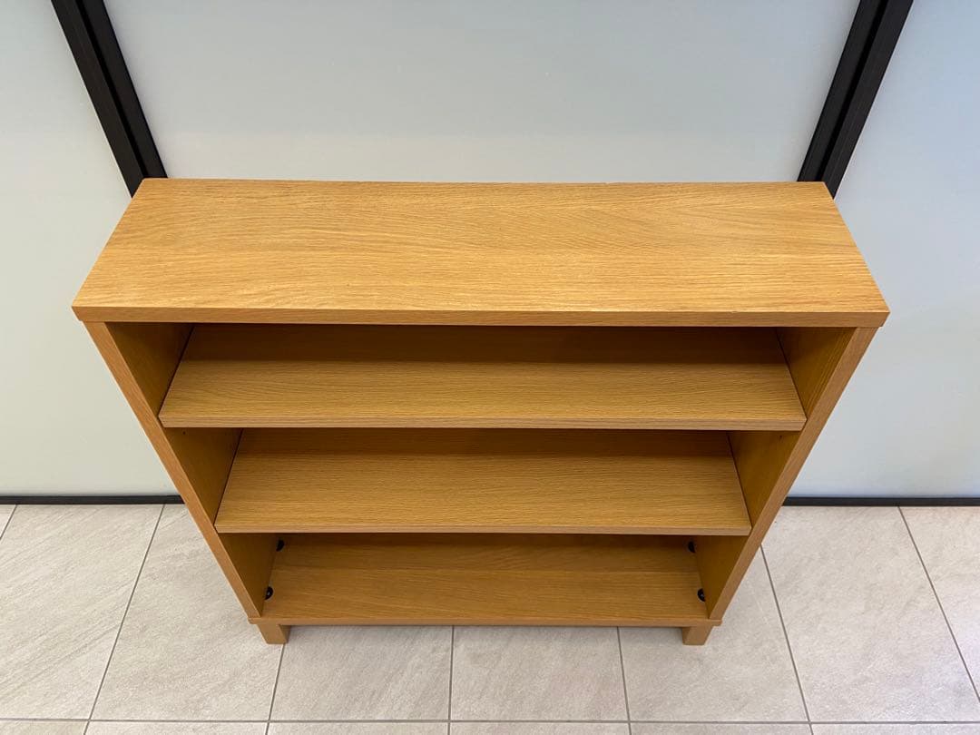 ⭐️超美品⭐️２つセット⭐️オーク材⭐️薄型ラック・ワイド小⭐️大⭐️奥行２２ｃｍ⭐️