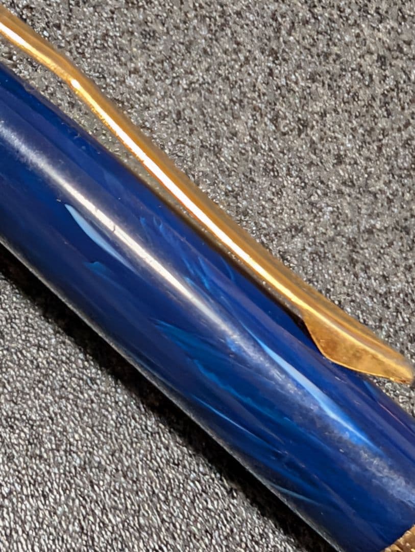 青いマーブル模様 ボールペン 本体