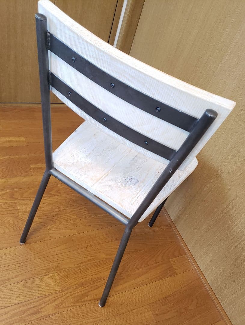 未使用※ラフォーマ・ジャパン木製シンプルチェア ホワイトウッド