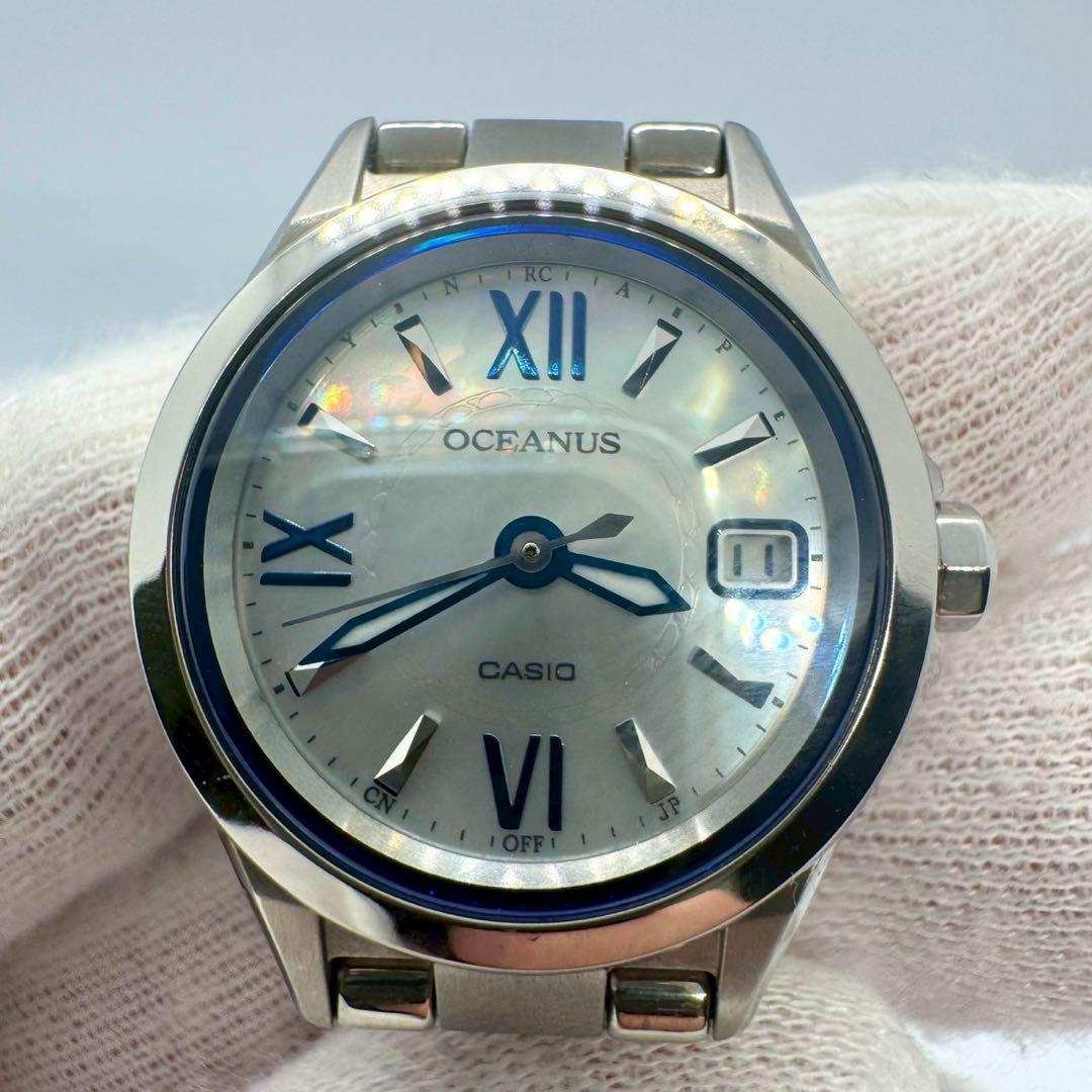 オシアナス OCW-70PJ-7AJF レディース 白蝶貝 ブルー 電波ソーラー
