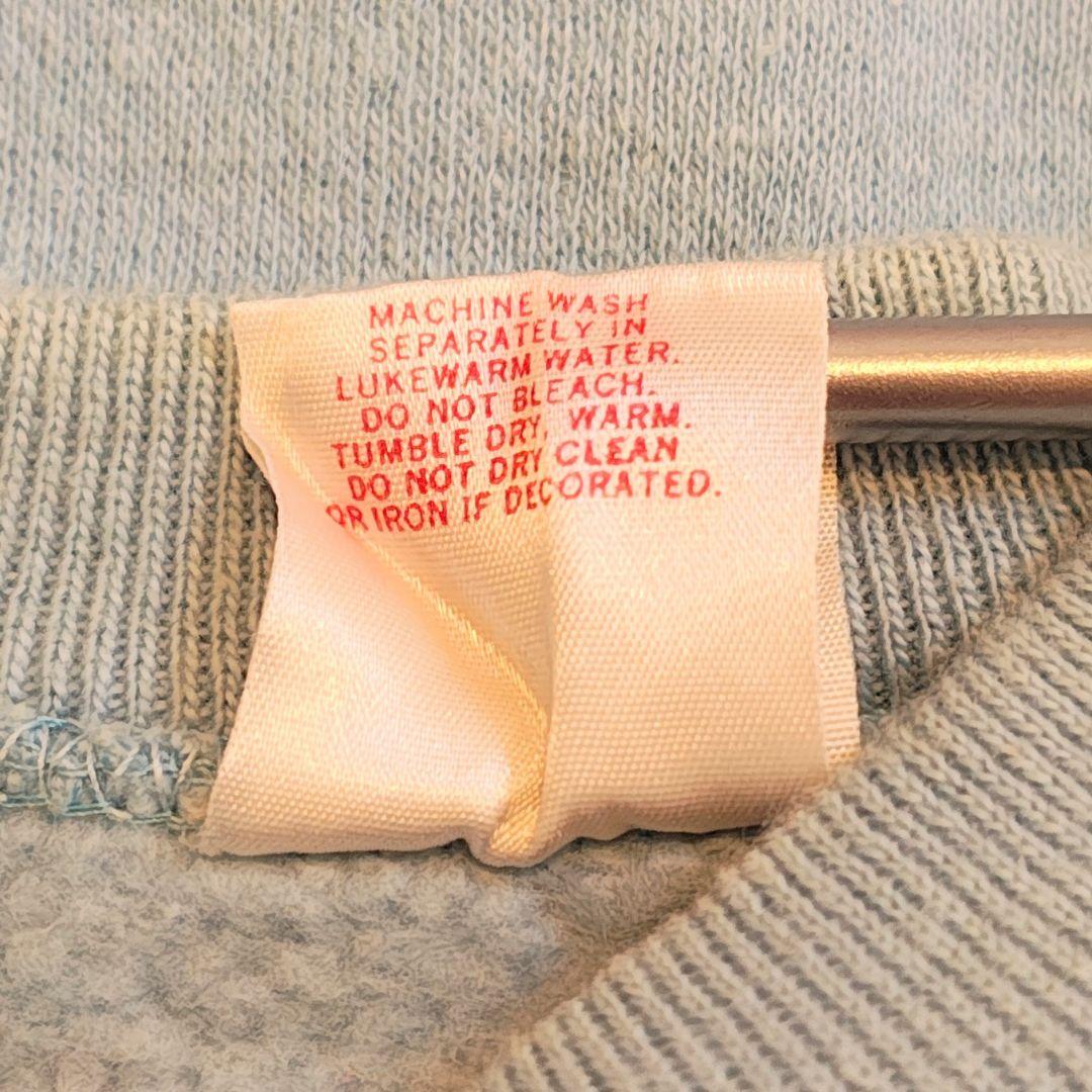 W*ス様 70s スウェット ディズニー ミッキー 白足 水色 ビンテージ 脇下