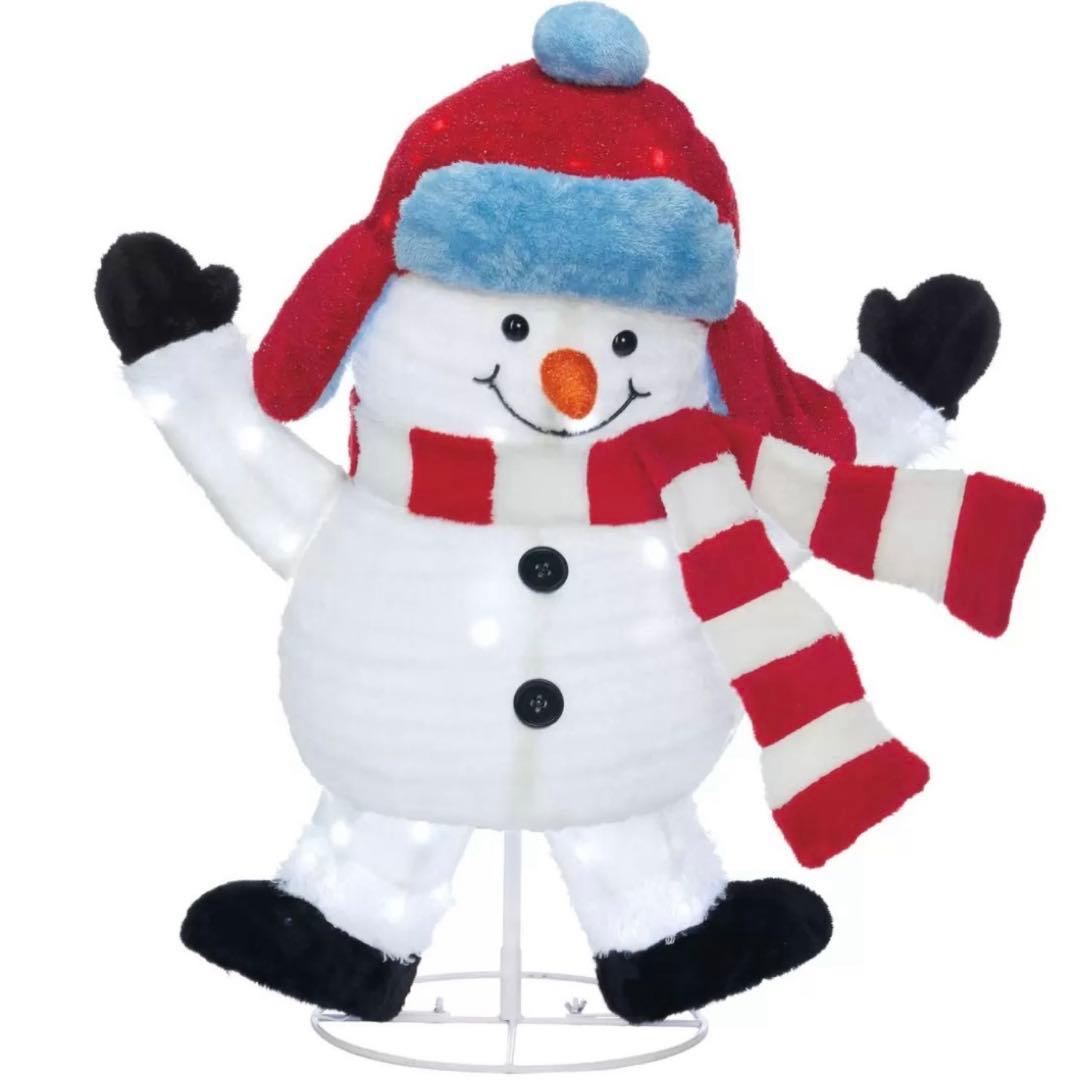 【新品】ポップアップ スノーマンファミリー 3体セット LED イルミネーション