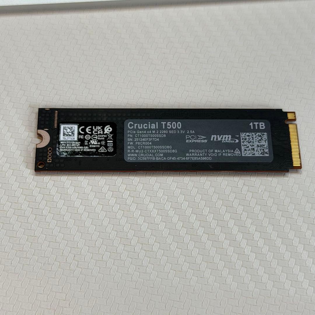 内蔵型SSD Crucial T500 1TB M.2 SSD