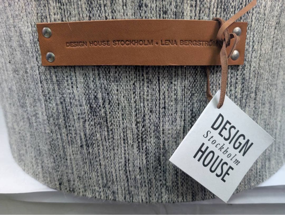 【美品】DESIGN HOUSE ビョークスツール　革ハンドル　 グレー