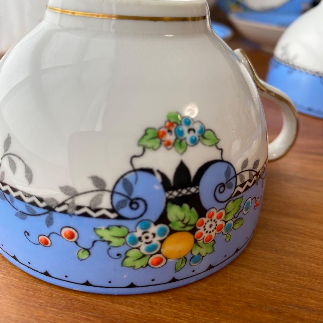 クラウンスタッフォードシャー ティーセット　カップ　ソーサー　プレート　3客