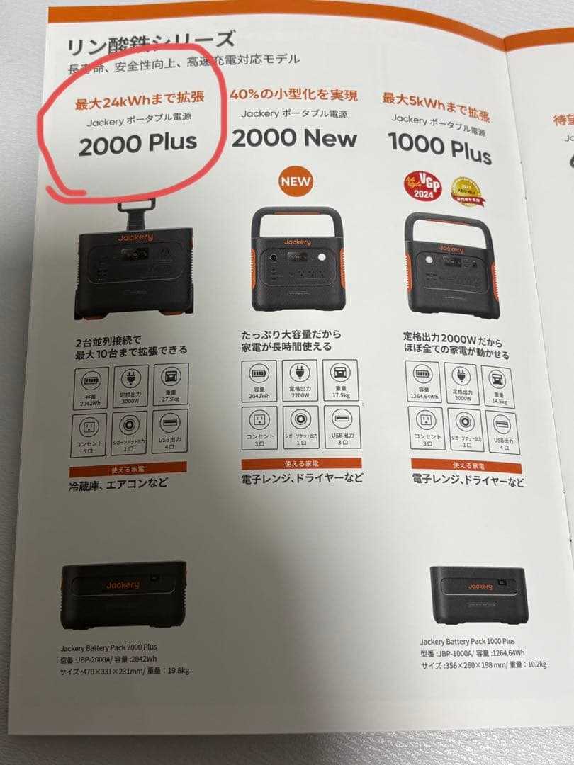 Jackery Explorer 2000 Plus ポータブル電源