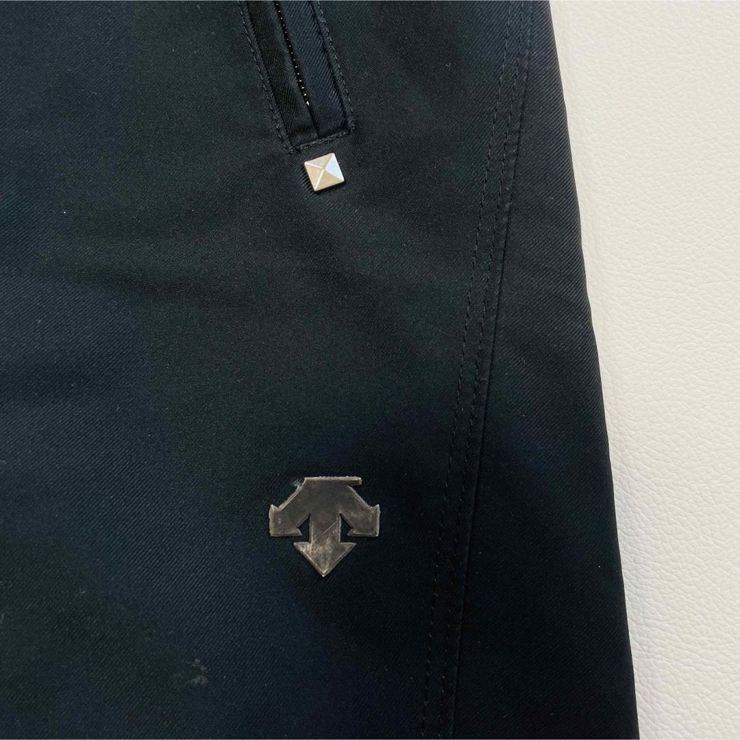 6647【美品】デサント　ビブパンツ　スキーウェア　中綿入り　ヒートナビ　黒