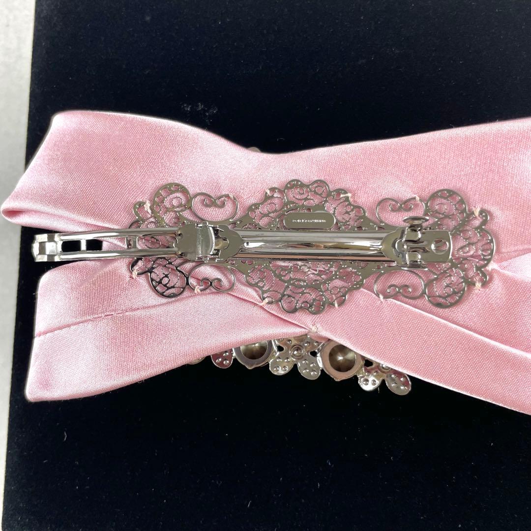 極美品✨ ドルチェアンドガッバーナ バレッタ ビジュー ○箱付き ピンク