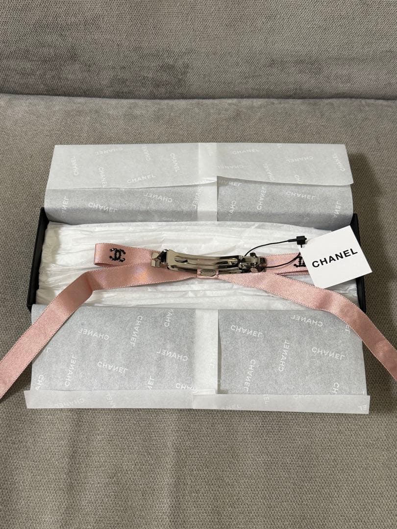 値下げ！新品未使用　シャネル　ボウ　バレッタ　リボン　ピンク　25B 最新作