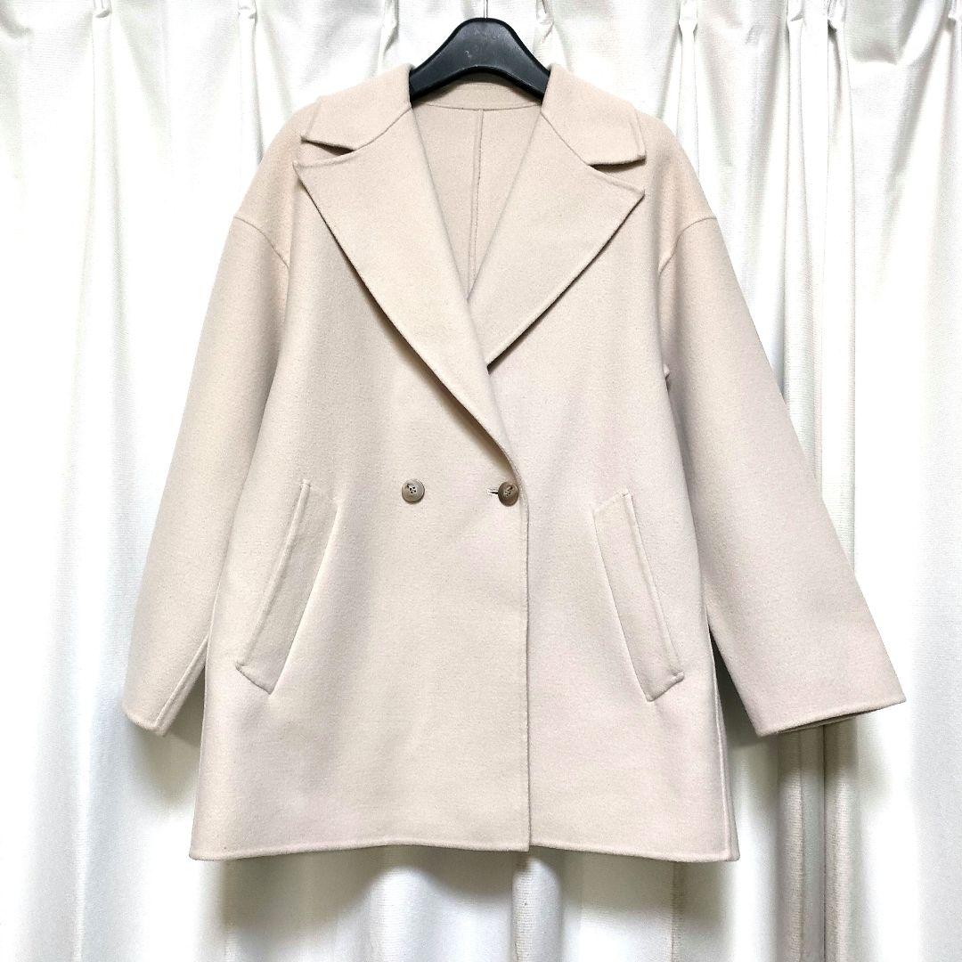 【状態良好】ロートレアモン ハーフ ウールリバーコート 38