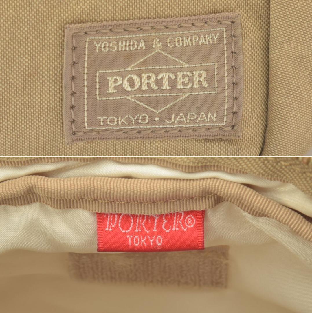 未使用同様◇ポーター ドラフト ショルダーバッグ ナイロン ベージュ吉田カバン