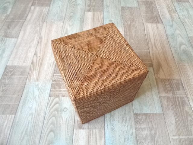 2種類セット●四角ケース●無地●アタ●バリ島●1459.3●アジアン雑貨