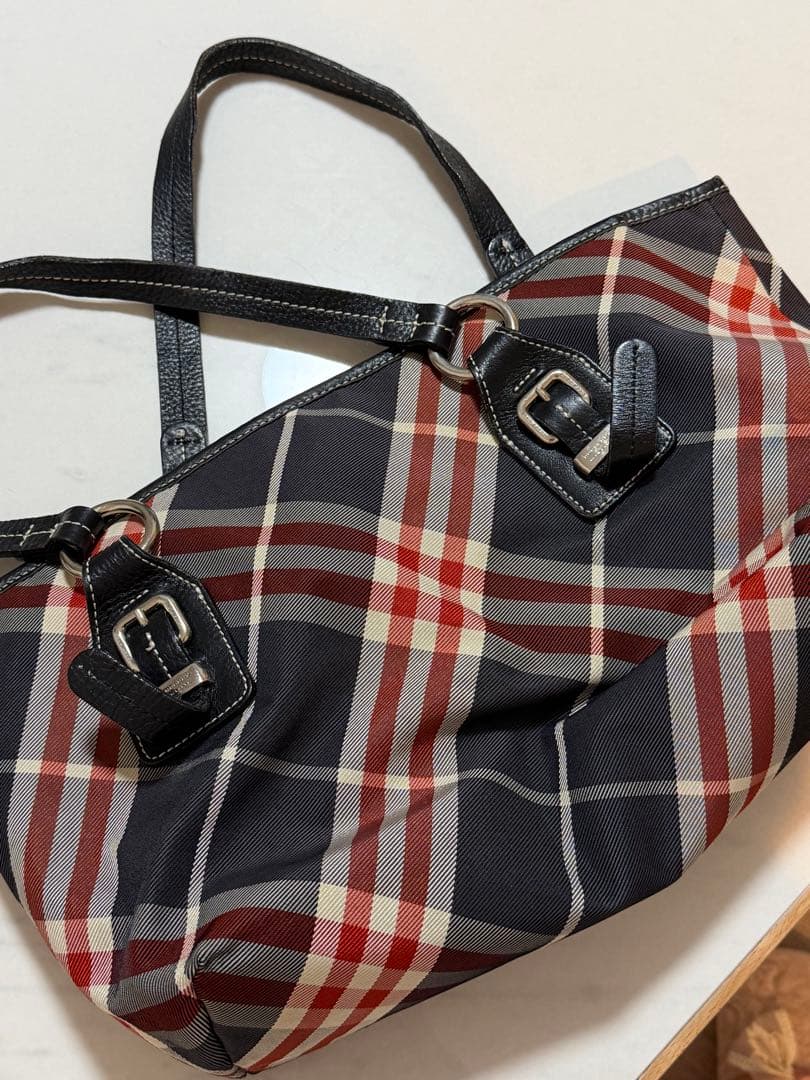 BURBERRY バーバリーブルーレーベルノバチェック柄ハンドバッグ