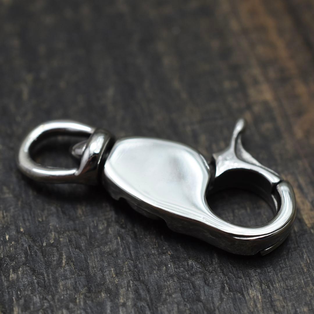 M size シルバー925 プレーン レバー　キーフック 回転カン