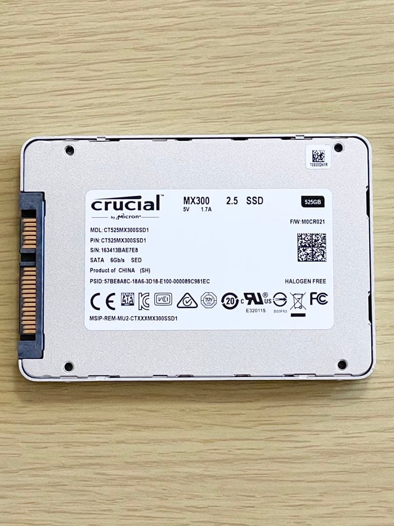 crucial MX300 525GB 2.5インチSSD ②