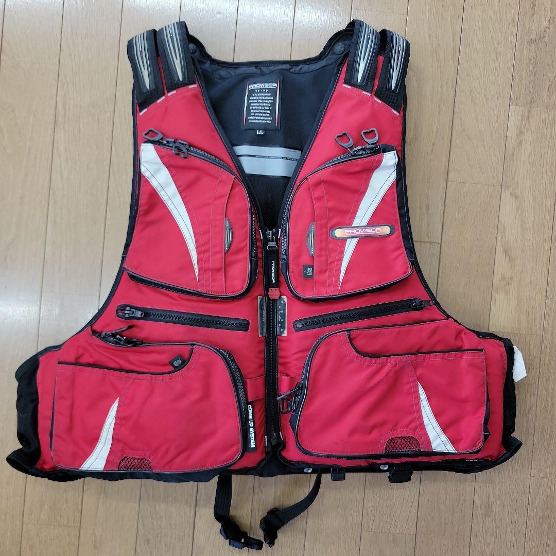 PROVISOR 釣り用ライフジャケット L/XL 赤