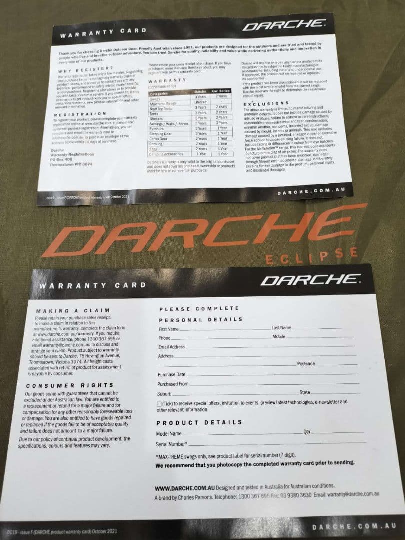 【ほぼ未使用！！】DARCHE　ECLIPSE270オーニング用サイドウォール