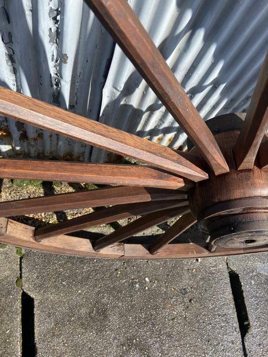 でかい 木製車輪 90センチ アンティーク