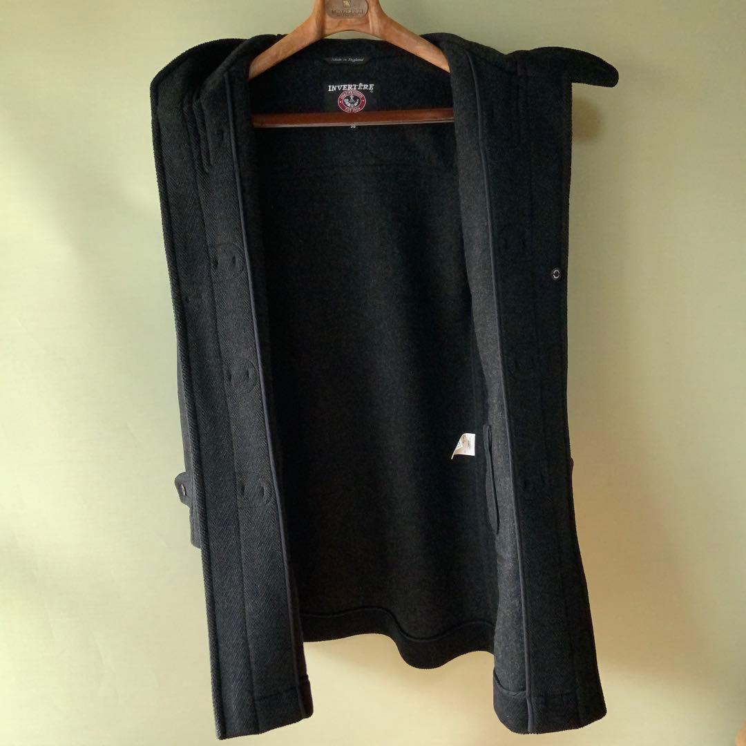極美INVERTEREインバーティア ダッフルコート38チャコールグレー英国製