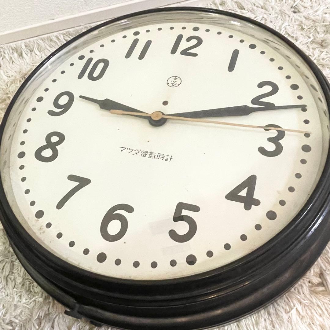 マツダ電気時計 掛け時計　アンティーク　昭和レトロ