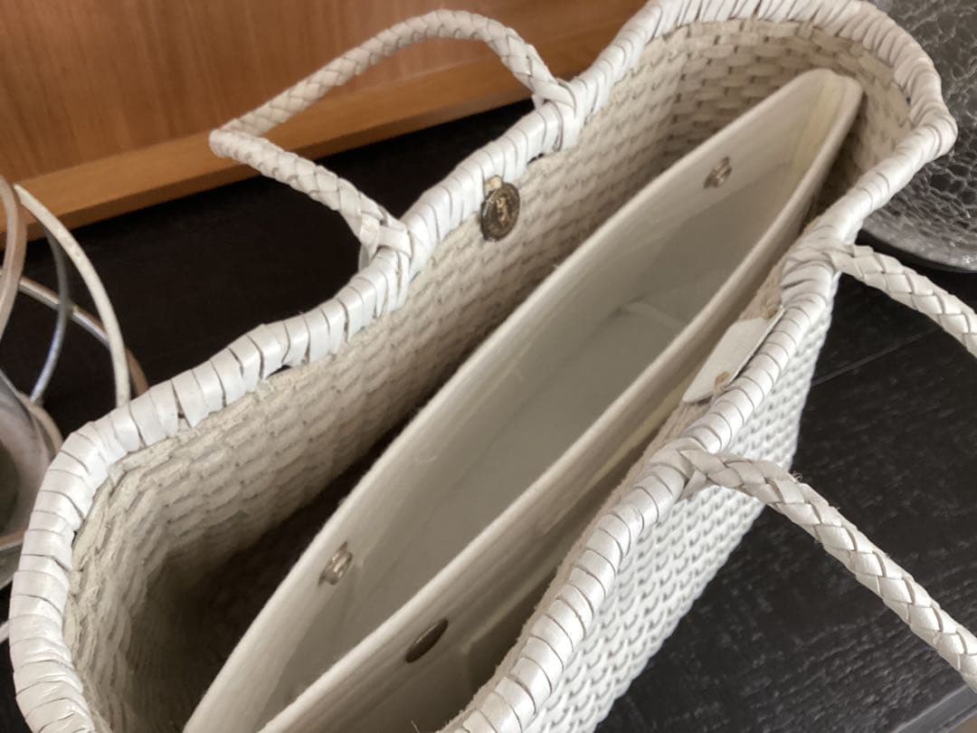 DRAGON DIFFUSION レザーカゴバッグ　白　ホワイト