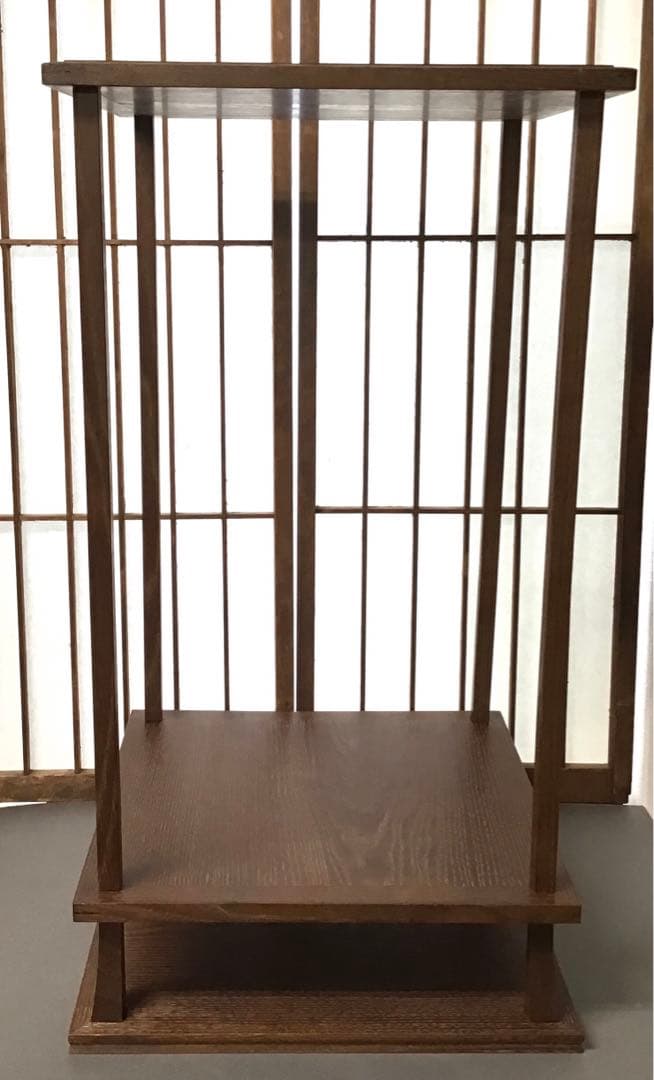 茶道具 棚 桑小卓 縦約275ミリ 横約275ミリ高約520ミリＮ31TKT