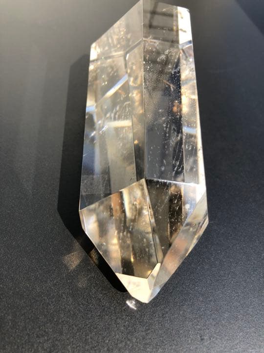 シャンパンゴールド プリズム 水晶柱 極上美品