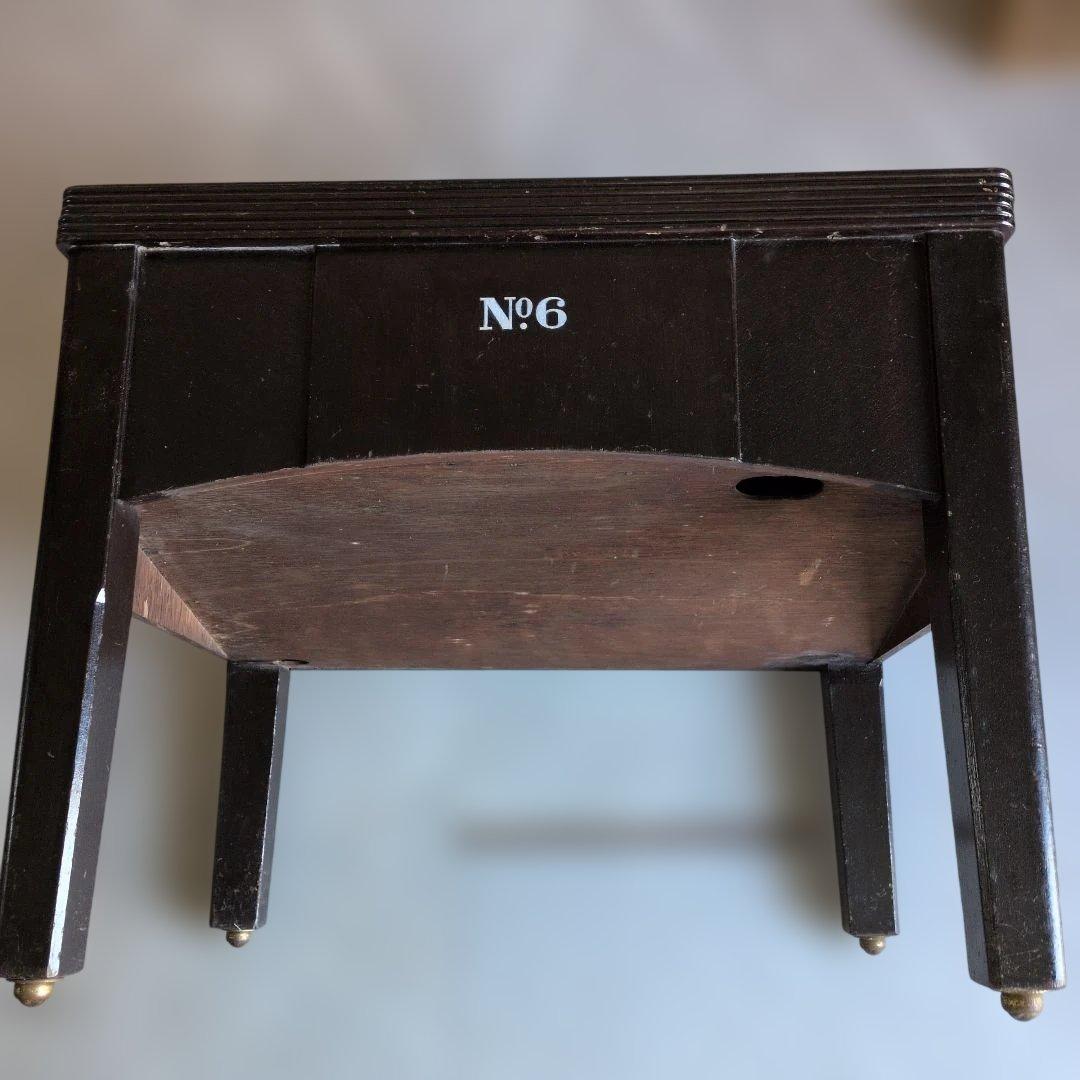 ブロカントビィンテージ　イギリスダークブラウン サイドテーブル No.6