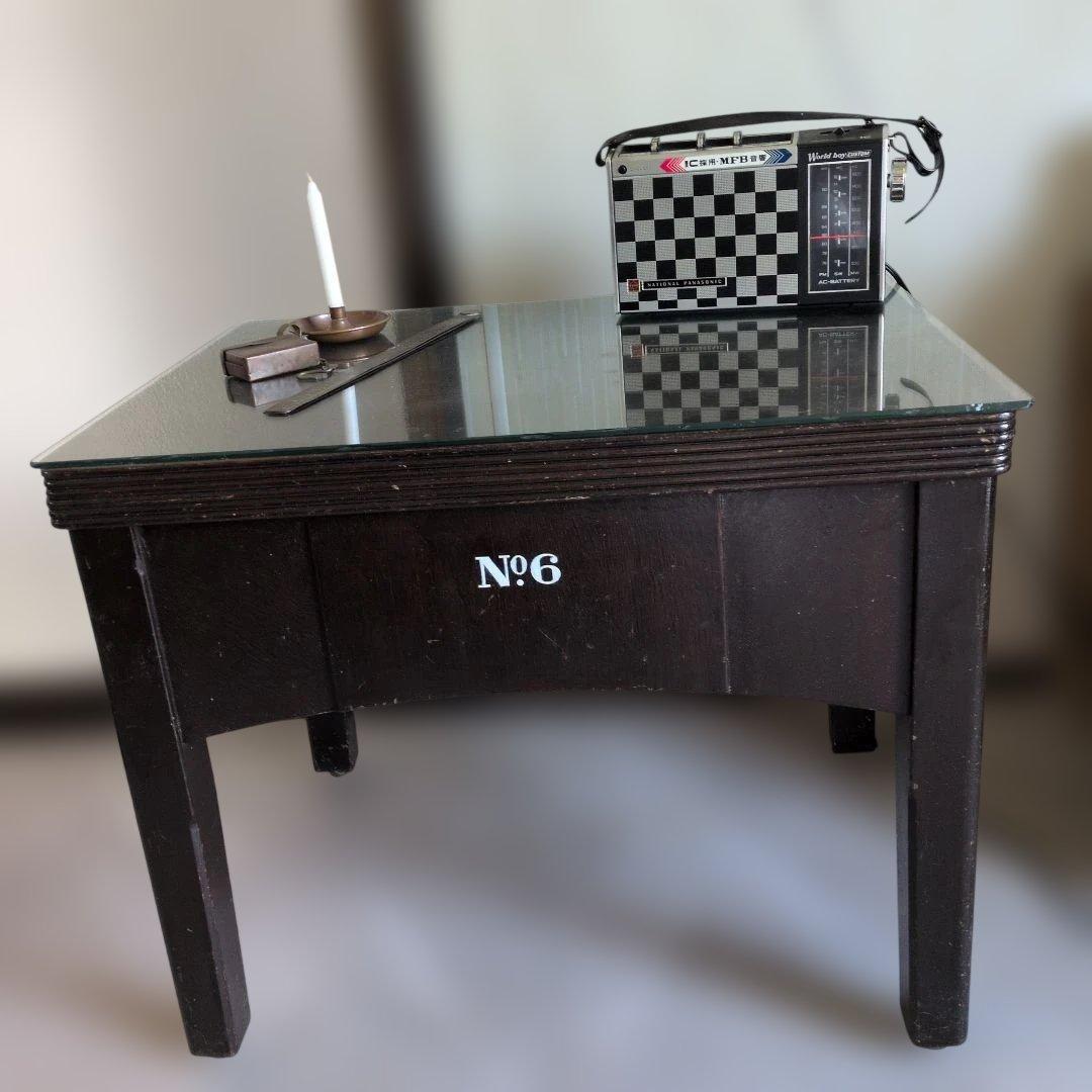 ブロカントビィンテージ　イギリスダークブラウン サイドテーブル No.6