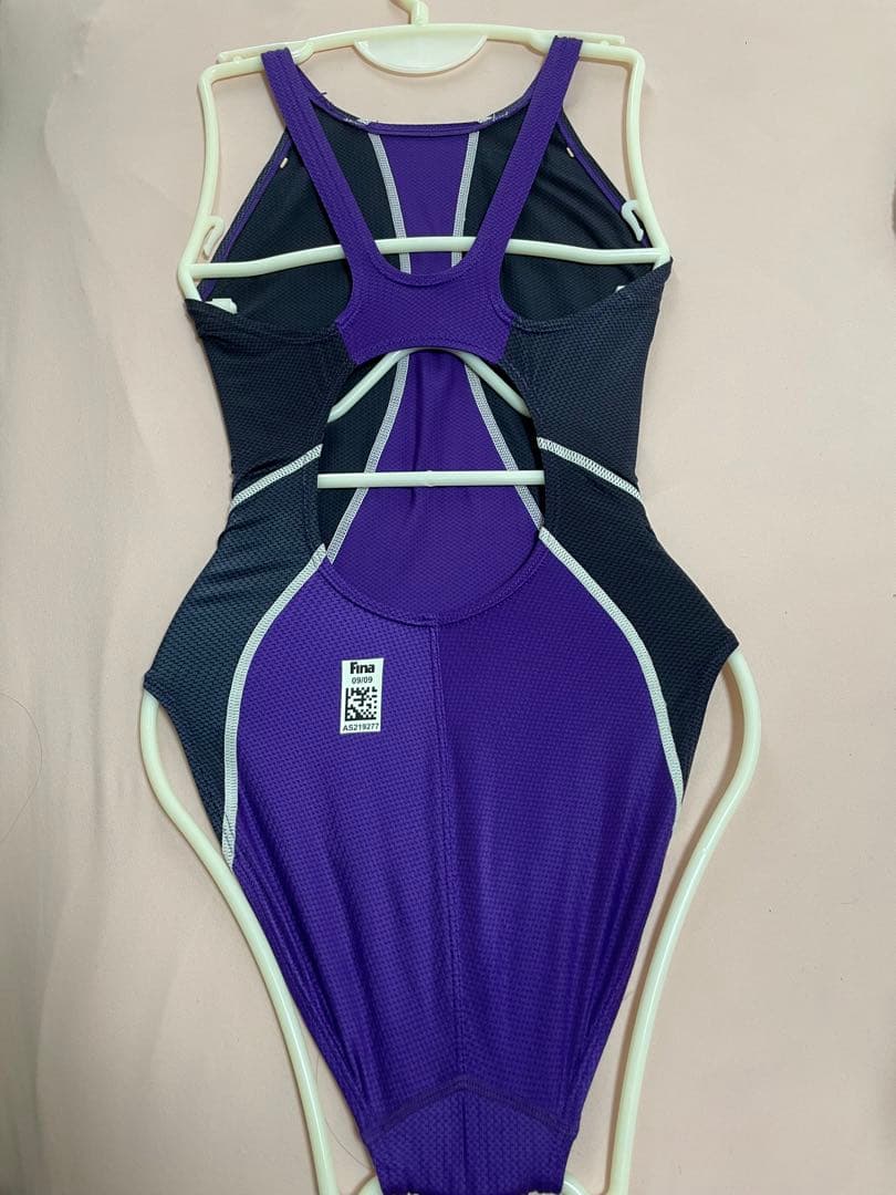 ラ*ダ様 asics スポーツ用水着 紫/グレー