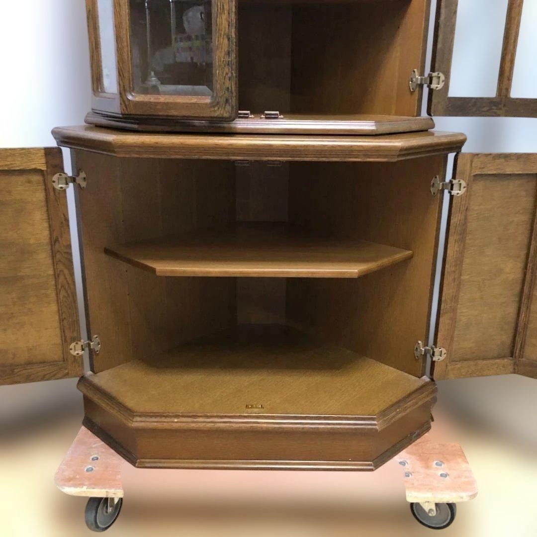 【送料無料】池太木工 シャネル コーナー飾棚 ガラスキャビネット 250720-