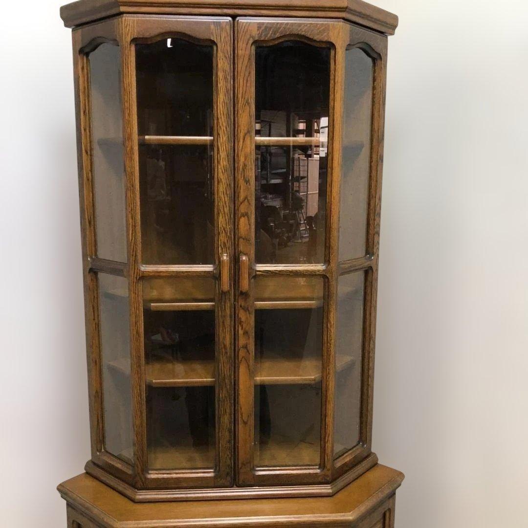 【送料無料】池太木工 シャネル コーナー飾棚 ガラスキャビネット 250720-