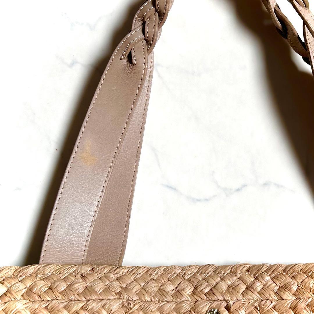 ヘレンカミンスキー☆ラフィア かごバッグ トートバッグ ベージュ 大きめ